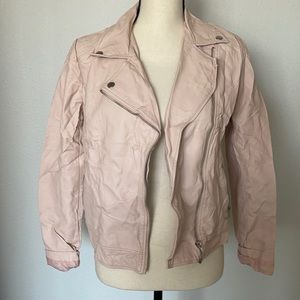 Pink leather jacket